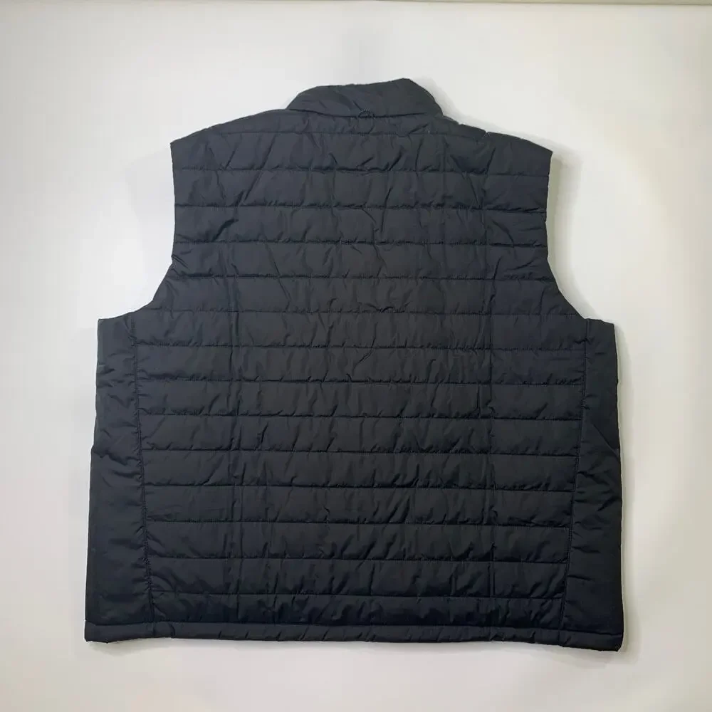 Lands End Vest Mens 3XL Black Insulated Full Zip Lightweight Puffer Jacket